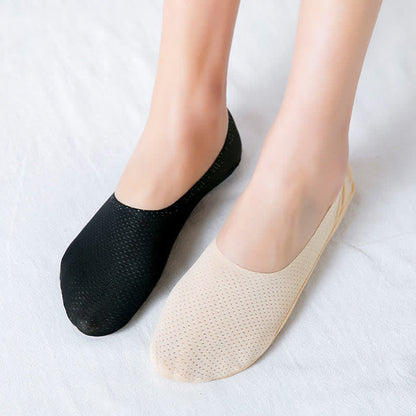 Chaussettes antidérapantes invisibles grande taille (5 paires)