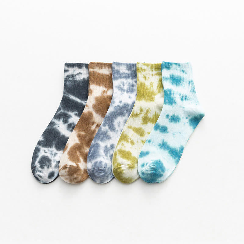 Chaussettes courtes Plusock Tie-dye (5 paires) - EU38-46 (US5-12) - Multicolore - image 6