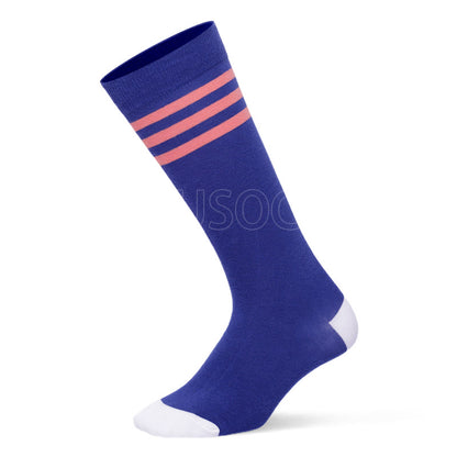 Chaussettes de compression en coton de couleurs mélangées, grande taille (3 paires)