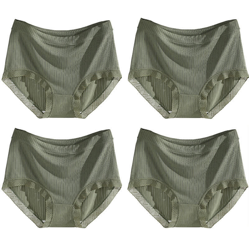 Culotte taille haute sans coutures (4 paires) - Vert - 4XL - image 15