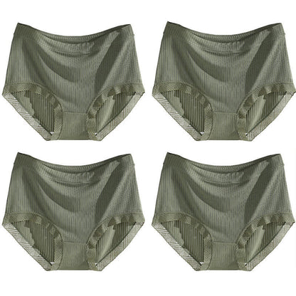 Culotte taille haute sans coutures (4 paires) - Vert - 4XL - image 15