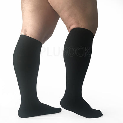 Chaussettes de compression noires grande taille 2XL-7XL (15-20 mmHg)