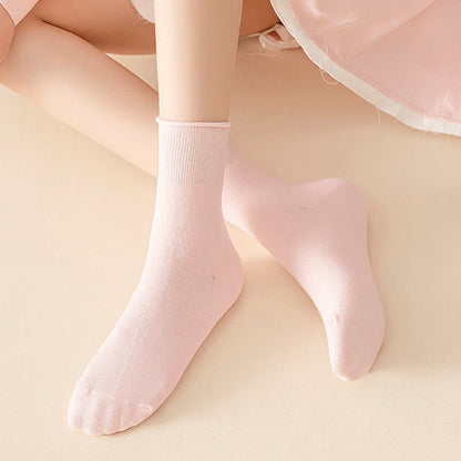 Chaussettes élastiques unies quart de tour (6 paires) - image 6