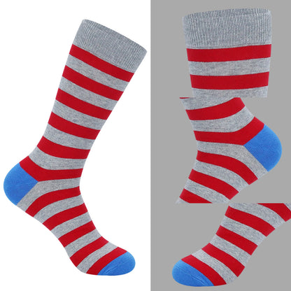 Chaussettes décontractées à motifs amusants (5 paires) - image 1
