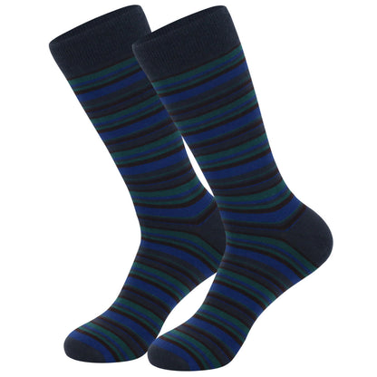 Chaussettes ras du cou à rayures patchwork grande taille (5 paires)