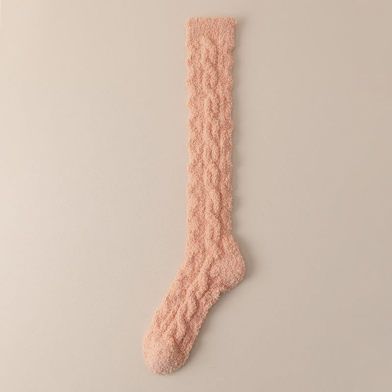 Chaussettes hautes thermiques en polaire corail Plusock (5 paires) - Orange - Convient à 220 lb - image 13