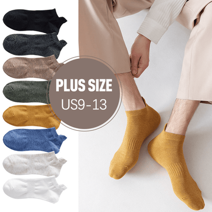 Chaussettes respirantes de couleur unie grande taille (8 paires)