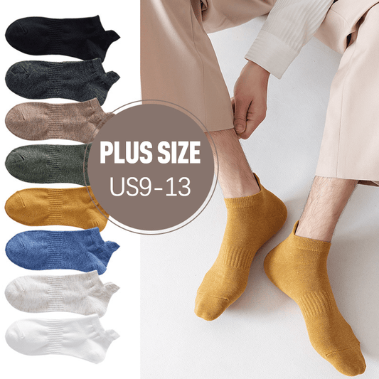 Chaussettes respirantes de couleur unie grande taille (8 paires)