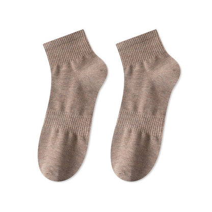 Chaussettes courtes respirantes en coton doux (7 paires) - Kaki - EU43-48 (US9.5-13.5) - image 13