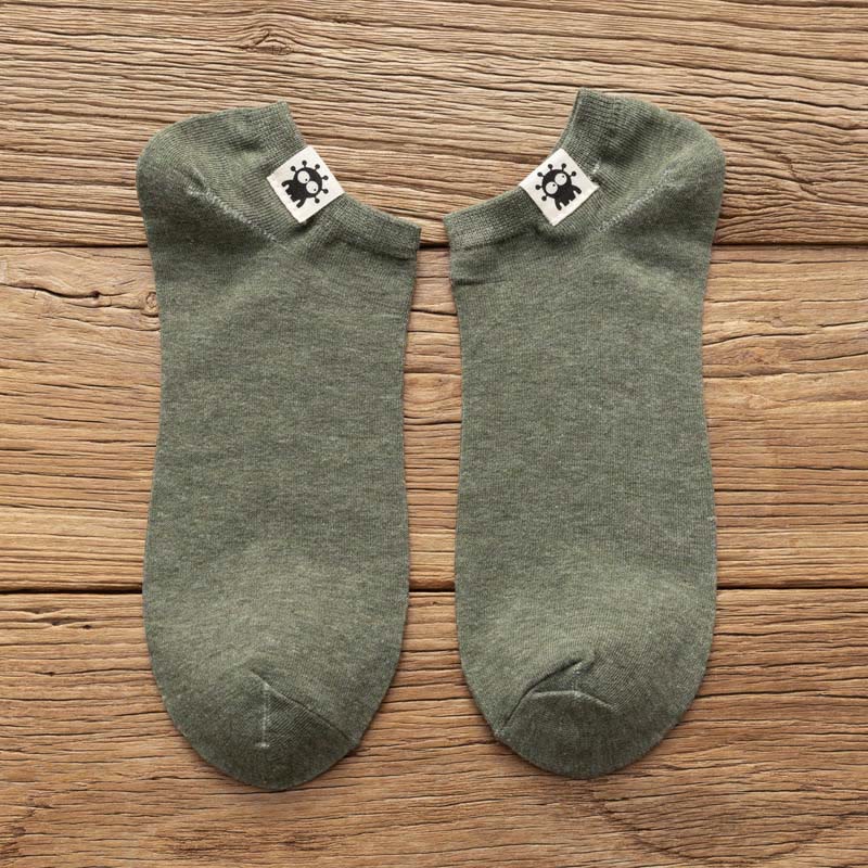 Chaussettes en coton à motifs amusants (3 paires) - 42-48 - Vert - image 7