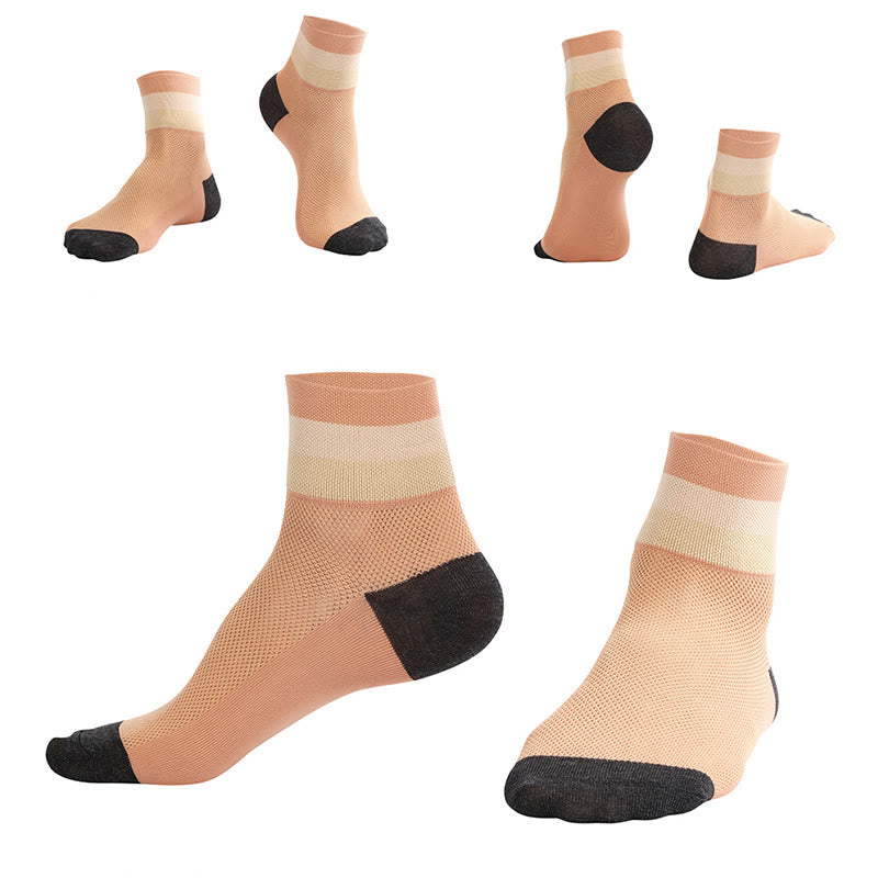 Chaussettes courtes respirantes couleur bonbon