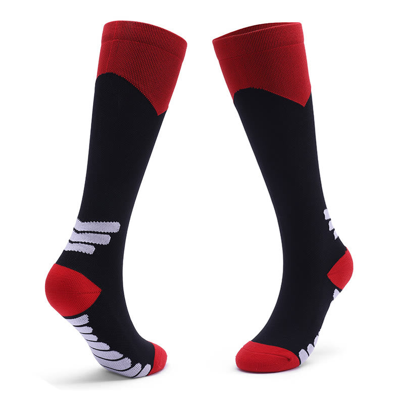 Chaussettes de compression hautes pour le sport (2 paires) - Rouge - L/XL - image 1