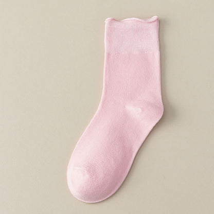 Chaussettes élastiques unies quart de tour (6 paires) - Rose - EU40-44 (US8.5-12) - image 15