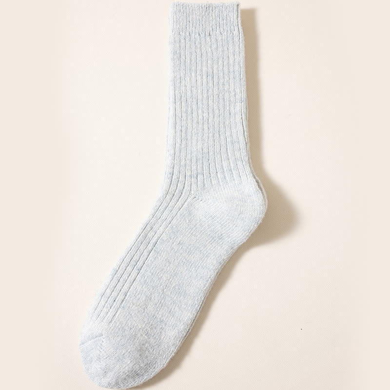 Chaussettes hautes unies grandes tailles (6 paires) - Gris clair - UE39-46 (US6-12) - image 5
