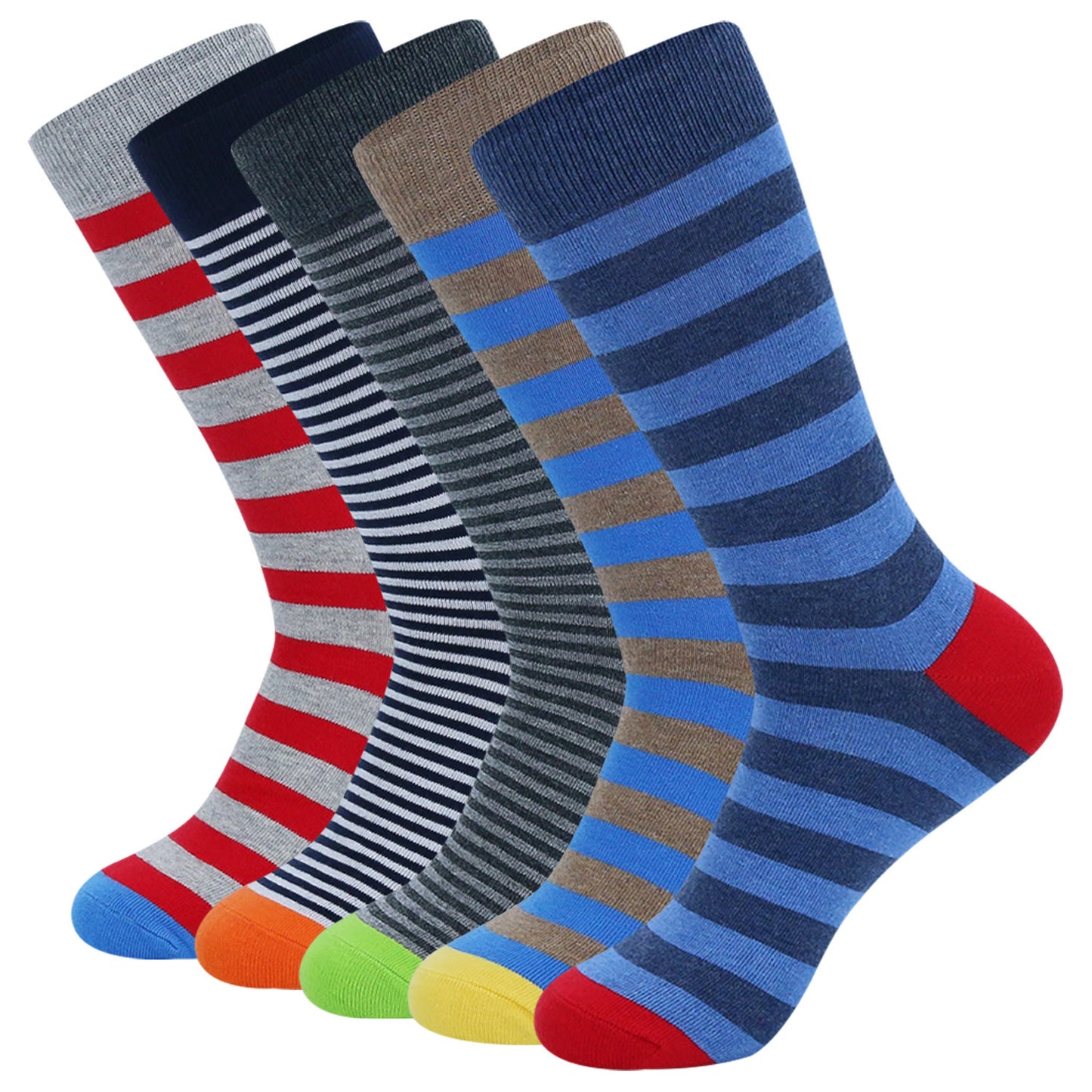 Chaussettes décontractées à motifs amusants (5 paires) - 43-49 - Multicolore - image 0