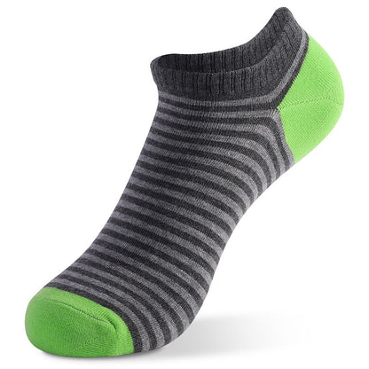 Chaussettes en coton à rayures colorées (5 paires)