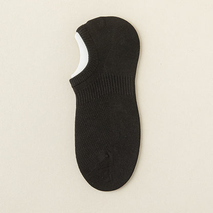 Chaussettes invisibles en coton et maille grande taille (5 paires)