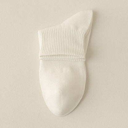Chaussettes mi-mollet en maille sans couture grande taille (5 paires)