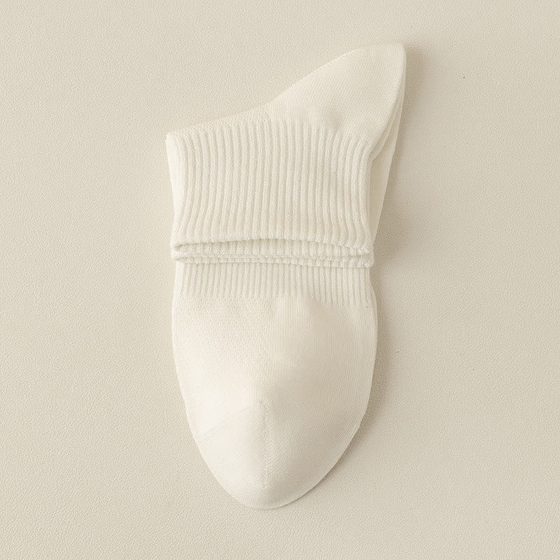 Chaussettes mi-mollet en maille sans couture (5 paires) - Blanc - EU39-46 (US5-12) - image 13