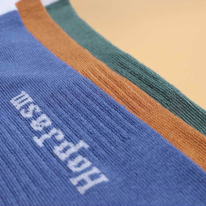 Chaussettes montantes en maille à lettres (5 paires) - image 8