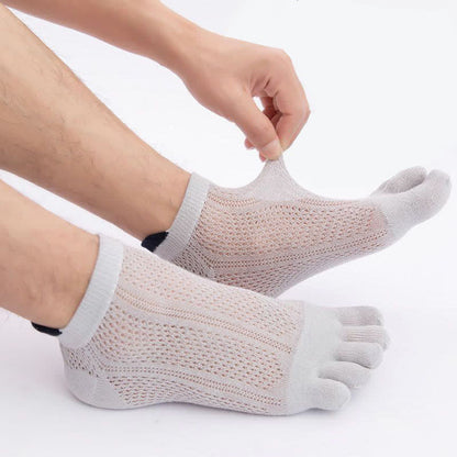 Chaussettes d'alignement en coton à cinq orteils grande taille (4 paires)