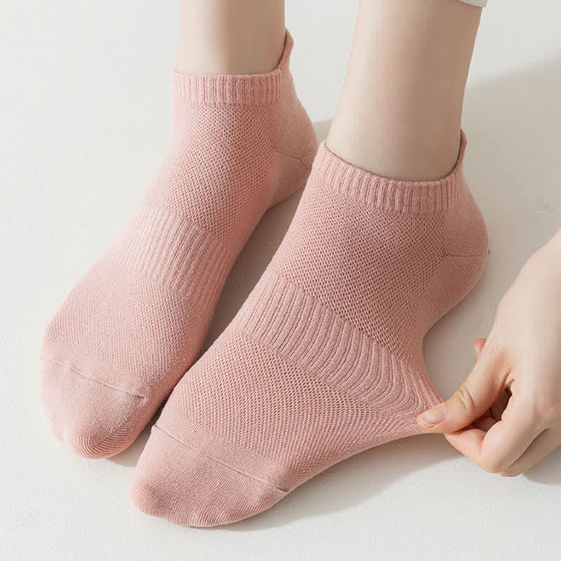 Chaussettes basses creuses en coton Plusock (6 paires) - EU36-43 (US4-9) - Rose - image 3