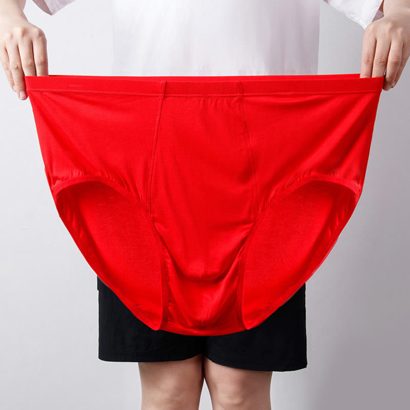 Culotte taille haute grande taille (1 paire) - Rouge - 8XL - image 9