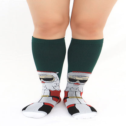 Chaussettes de compression hautes pour le sport de Noël (6 paires) - image 8