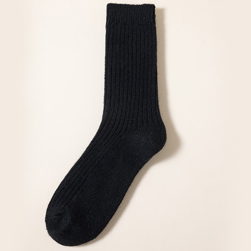 Chaussettes hautes unies grandes tailles (6 paires) - Noir - UE39-46 (US6-12) - image 7