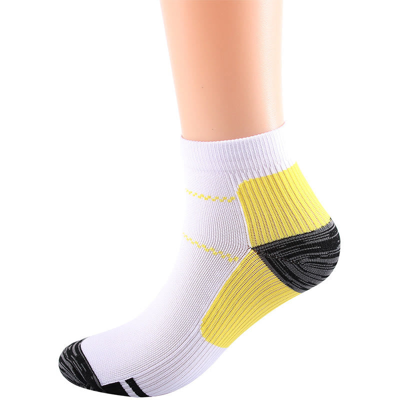 Chaussettes de compression élastiques de sport Plusock pour chevilles (10 paires) - Jaune - L/XL - image 16