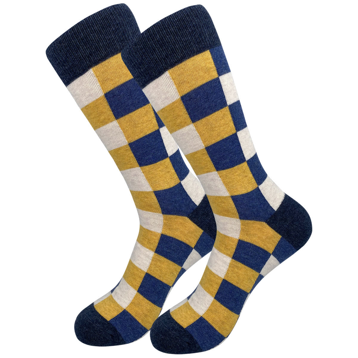 Chaussettes montantes à carreaux tendance (5 paires) - image 5