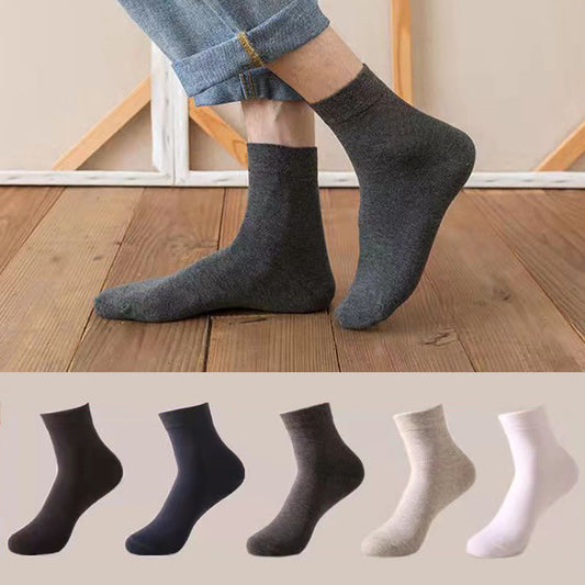 Chaussettes unies douces grande taille (5 paires)