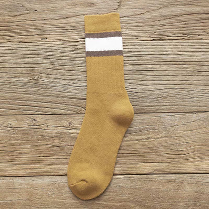 Chaussettes hautes chaudes et respirantes grandes tailles (8 paires) - Jaune - EU37-45 (US4-11) - image 9