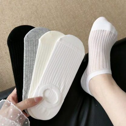 Chaussettes invisibles côtelées et respirantes (4 paires) - Multicolore - EU36-40(US3-7) - image 0