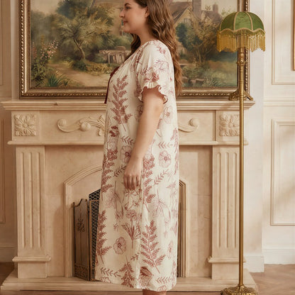 nuisette vintage à fleurs et nœud papillon - image 2
