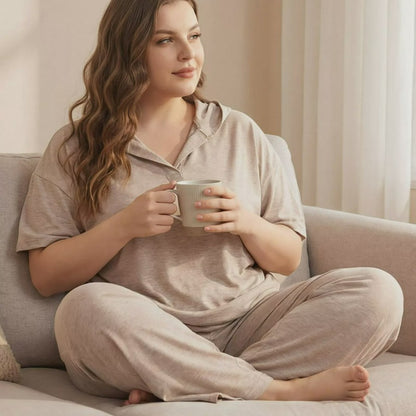 Ensemble pyjama ample à capuche - image 2