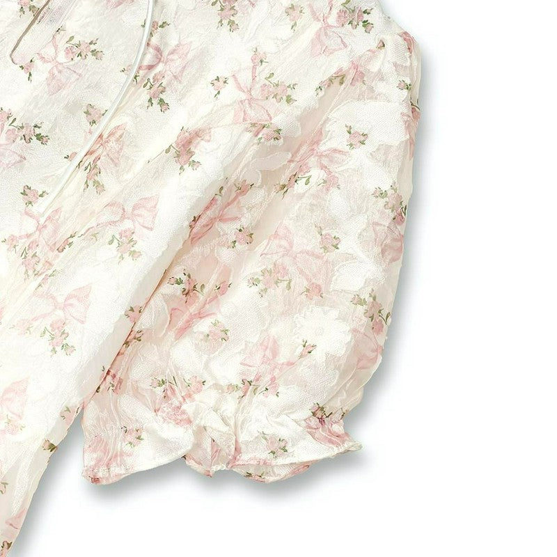 Robe midi romantique à fleurs de jardin - image 5
