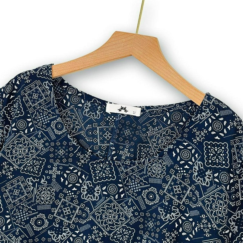 Robe midi décontractée à imprimé bohème - image 1