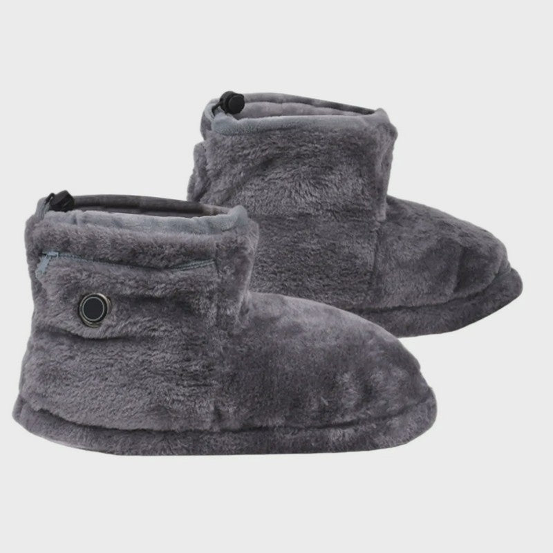 Chaussettes-chaussons chauffantes en tricot peluche douillet - image 8