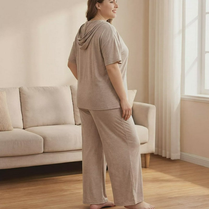 Ensemble pyjama ample à capuche - image 3