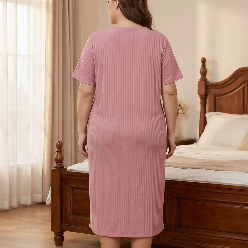 Nuisette côtelée à nœud en dentelle - image 3