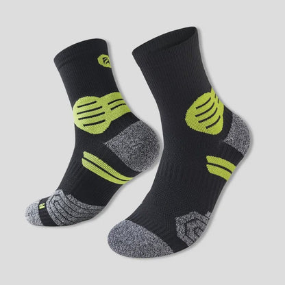 Chaussettes de compression à rayures contrastées (3 paires) - Bleu foncé + Gris + Violet - EU40-45 (US7-12) - image 4