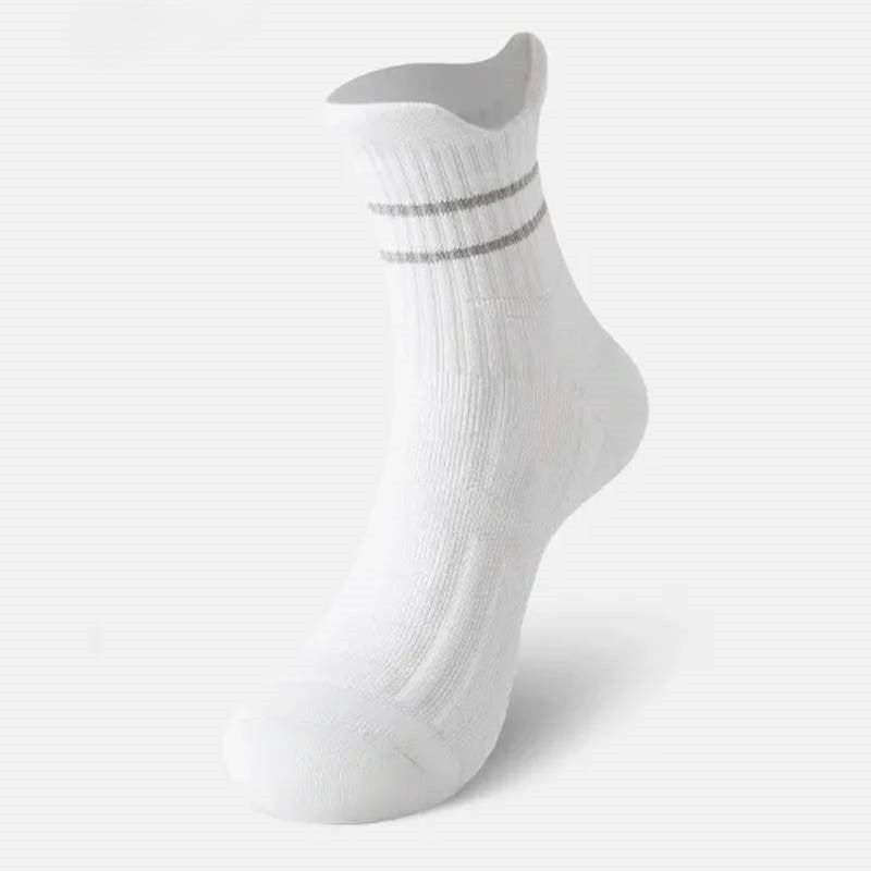 Chaussettes de course rembourrées à compression quart de tour (3 paires) - Blanc - UE44-48 (US10-13) - image 6