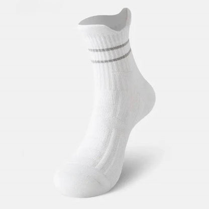 Chaussettes de course rembourrées à compression quart de tour (3 paires) - Blanc - UE44-48 (US10-13) - image 6