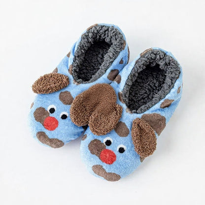 Chaussettes-chaussons en polaire corail à motif fleurs de tomate - Bleu - EU36-40(US3-7) - image 15