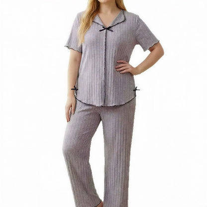 Ensemble pyjama à nœud lavande - image 5