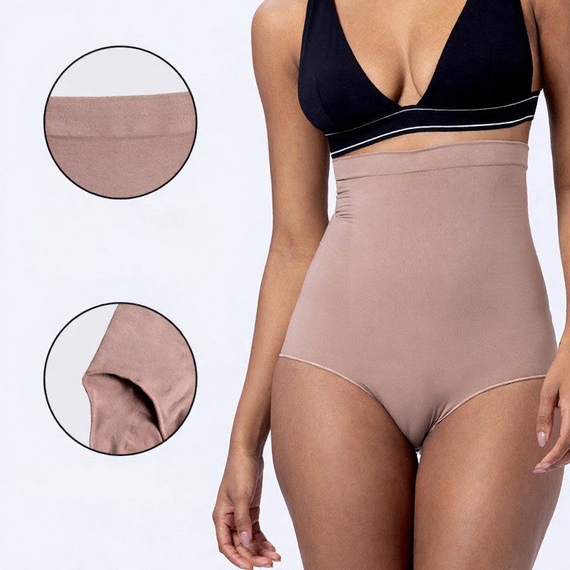 Culotte gainante sans coutures à taille haute et effet ventre plat - Chameau - 4XL/ 5XL - image 3