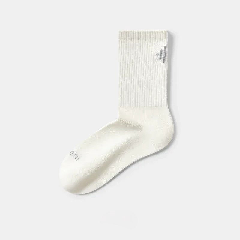 Chaussettes classiques côtelées en mélange de coton (4 paires) - Blanc - EU39-44(US6-10) - image 6