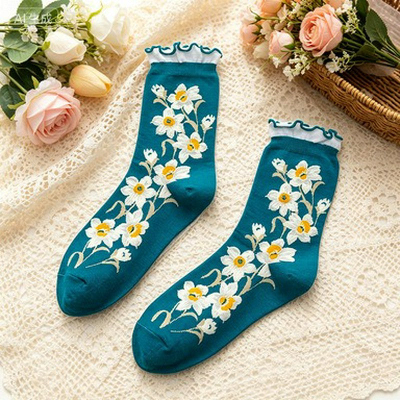 Chaussettes Daisy Ruffle Everyday Crew (5 paires) - Bleu marine - 40 (US2-7) - image 4