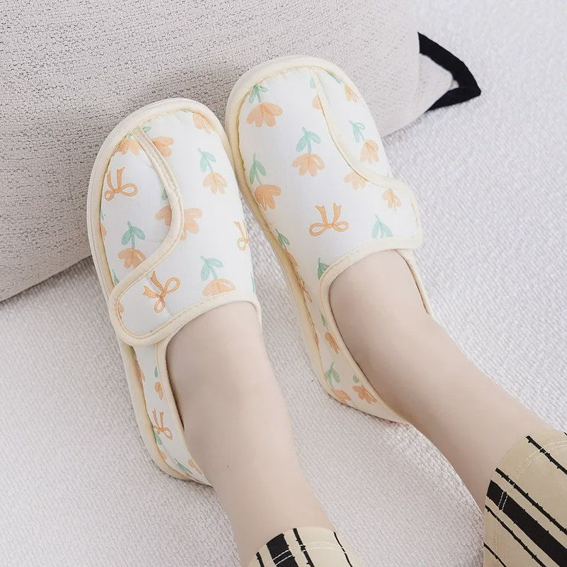 Chaussures en coton duveteux à motif marguerite ajustables - Jaune - 40 (US6-7) - image 3